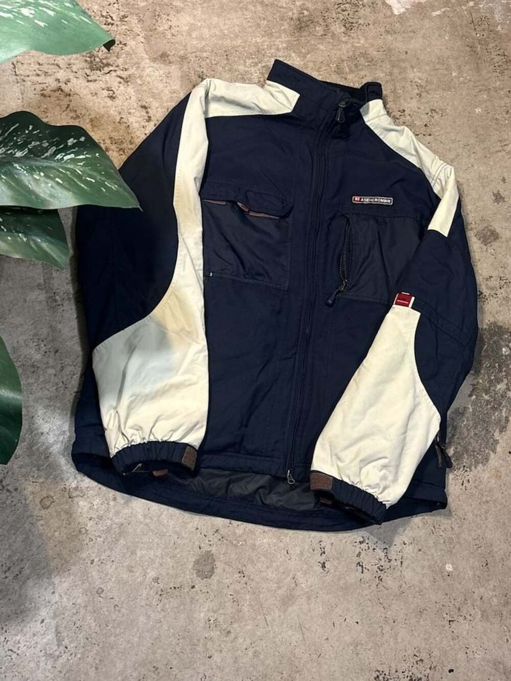 Abercrombie & Fitch A/92 Fleece Lined Jacket Size L Navy Blue
